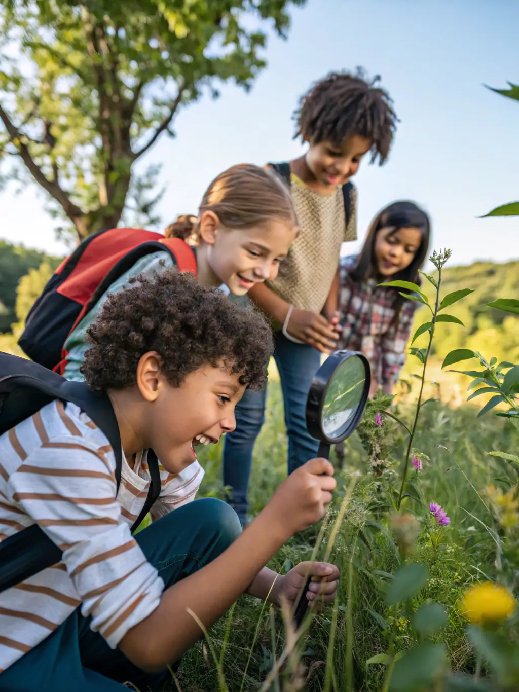 A photograph of children participating in a wildlife education workshop, highlighting the organization's commitment to community engagement.